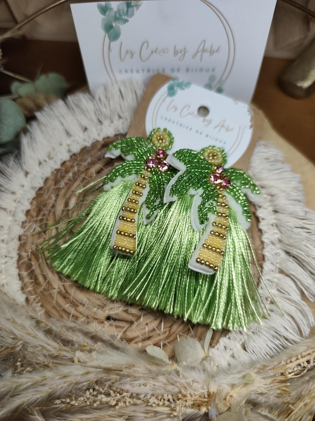 BO ATTRAPES REVE "PAMPA" PALMIER PERLES VERT 0001283