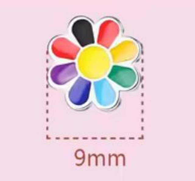 Colourful Flowers Comfort Back Studs