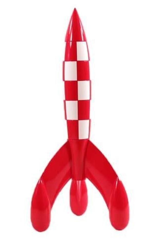 Tintin cohete 30cm resina