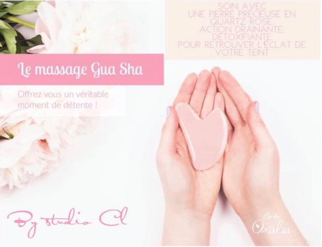 Soin  Gua Sha au quartz rose