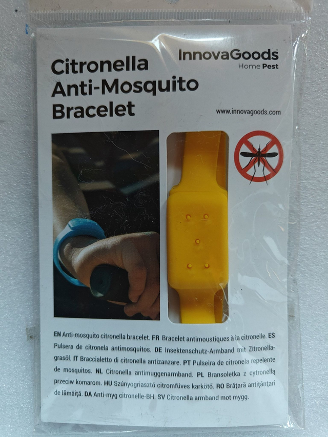 Keltainen hyttyskarkoteranneke - InnovaGoods