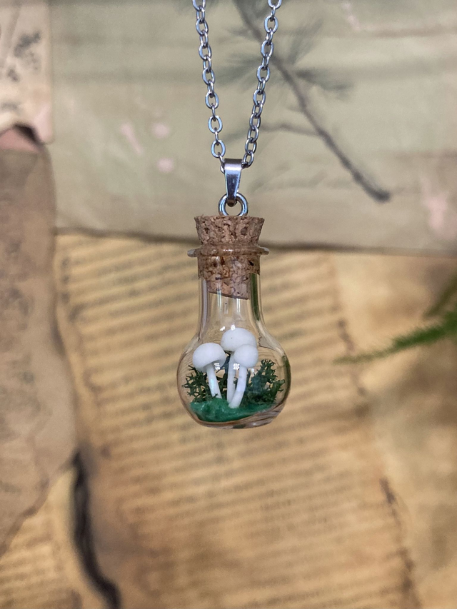 Pendentif champignon phosphorescent
