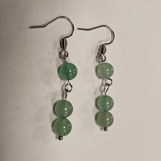 Boucles d'oreilles aventurine 
