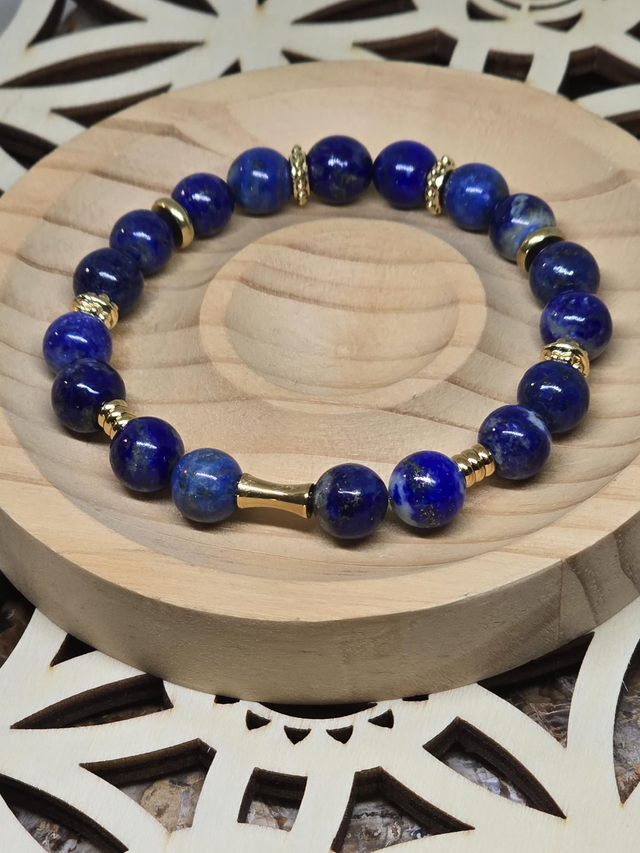 Bracelet Lapis lazuli 0,8 cm 