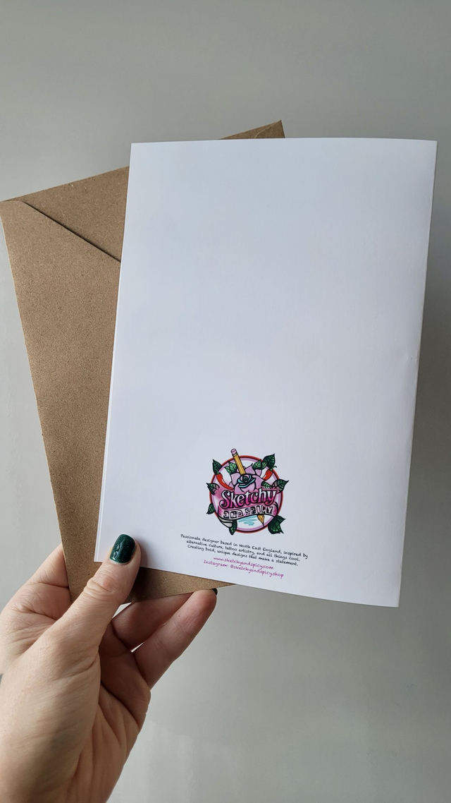 Christmas Pudding Nipple Tassels Cheeky Christmas Card - A5 Greetings Card