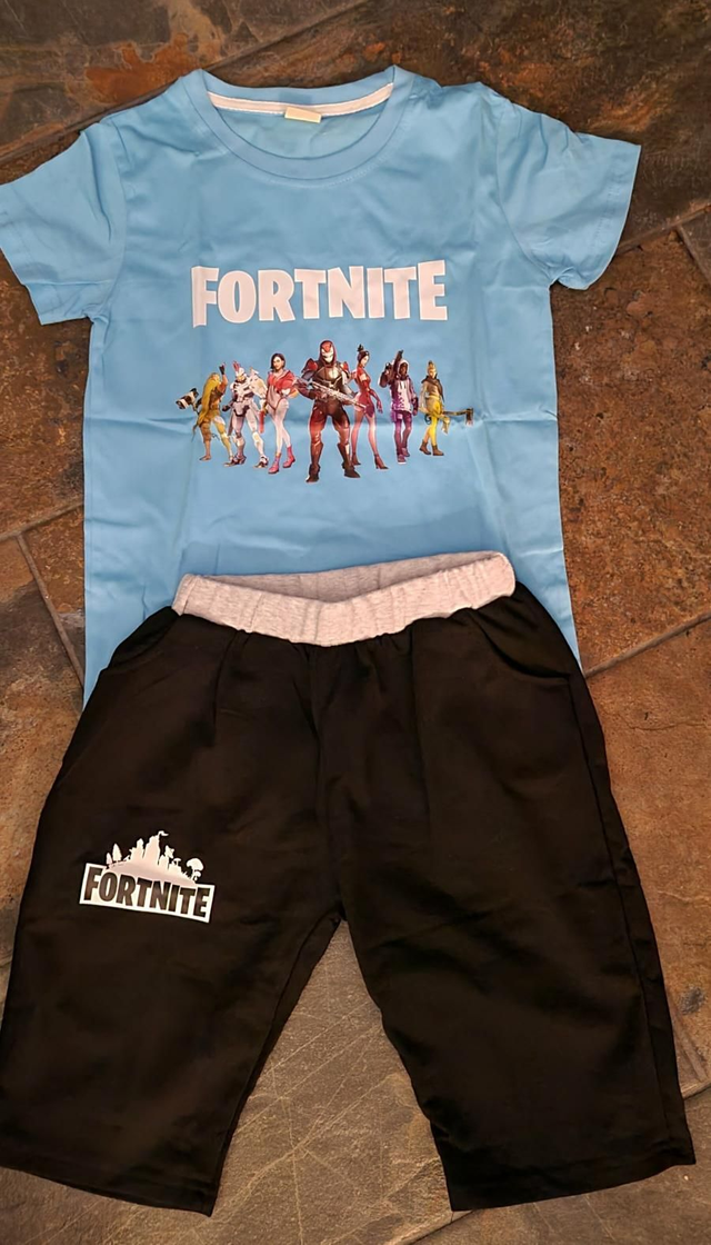 Stoere Fortnite Zomerset – T-Shirt &amp; Korte Broek  