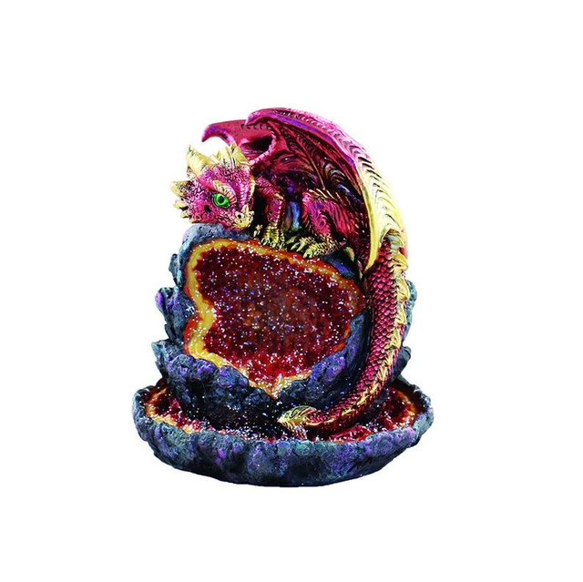 Porte encens à refoulement bébé dragon rouge à Led