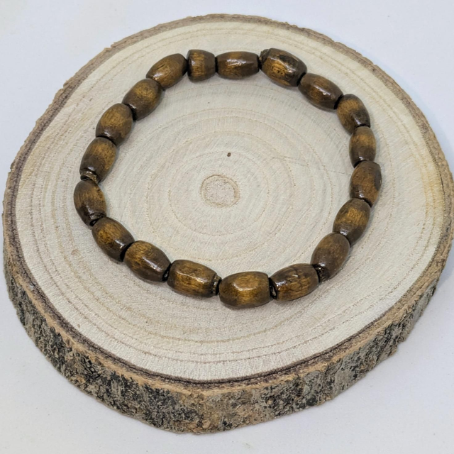 Bracelet &quot;Perle ovale&quot; bois BB-005