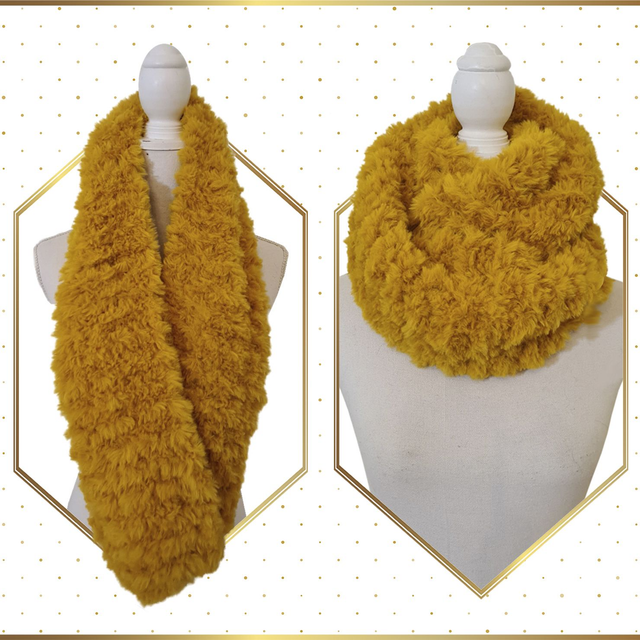 Echarpe circulaire Moutarde