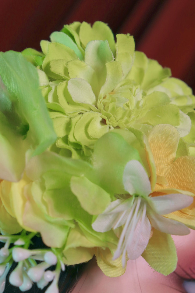 Hair flowers • L • Acid green