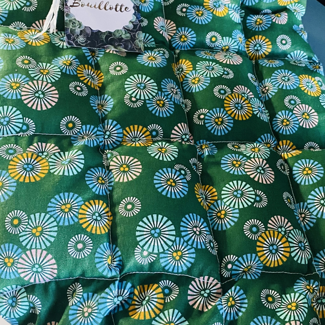 Bouillotte en graines de lin bio - XXL 30X45 cm - tissu liberty bleu