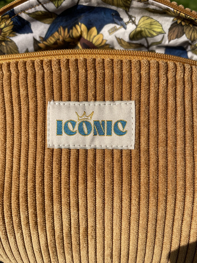 Sac banane velours côtelé - Tournesols