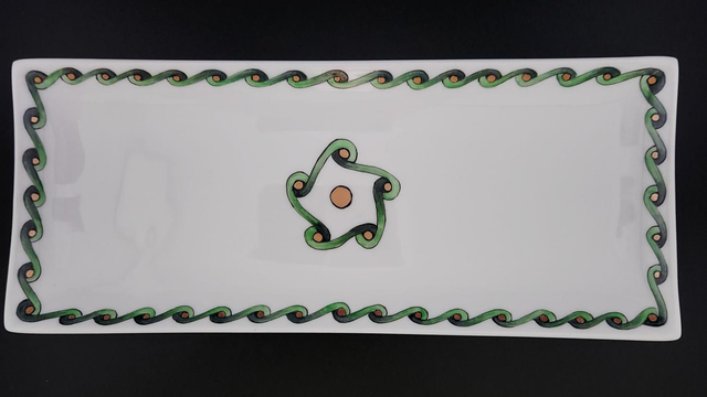 Plat cake - vague vert - WCG