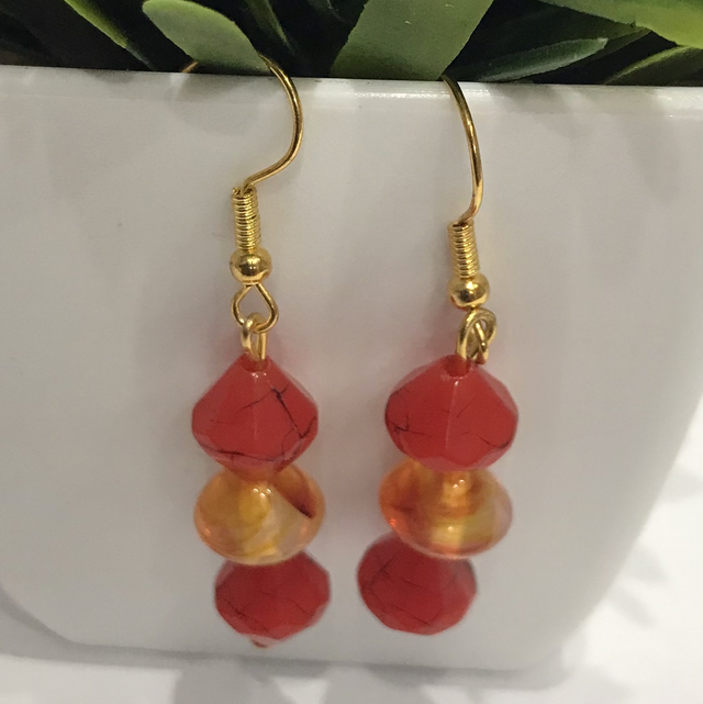 Red Dangling Earrings- RDE5893