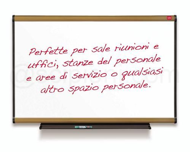 UFFICIO , LAVAGNA 90 X 120 , LAVAGNA BIANCA MAGNETICA PRESTIGE cornice in EFFETTO LEGNO