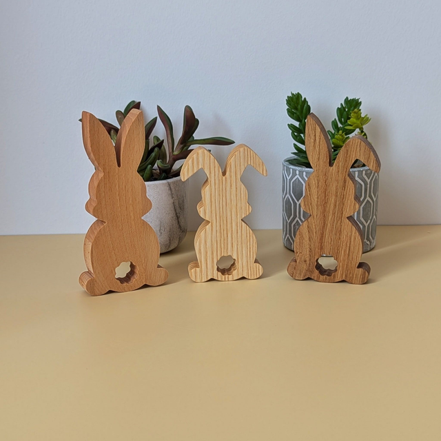 Lapins trio en chêne hêtre et frêne