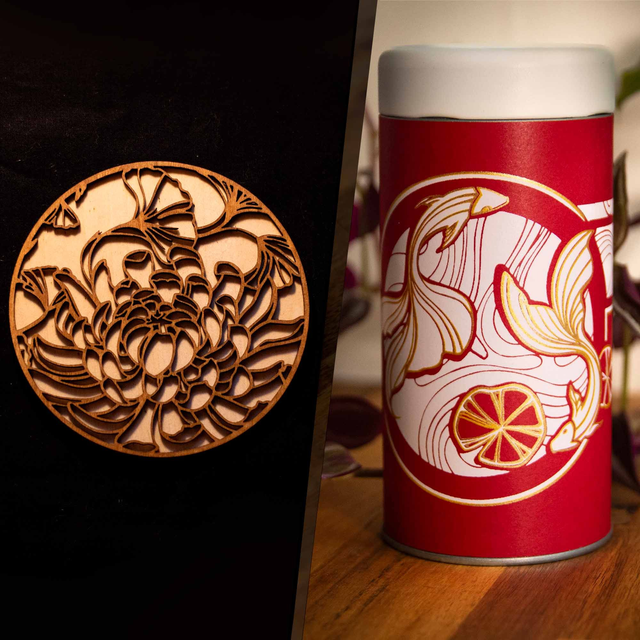 Pack complet dragon - Tasse, sous tasse + boîte à thé