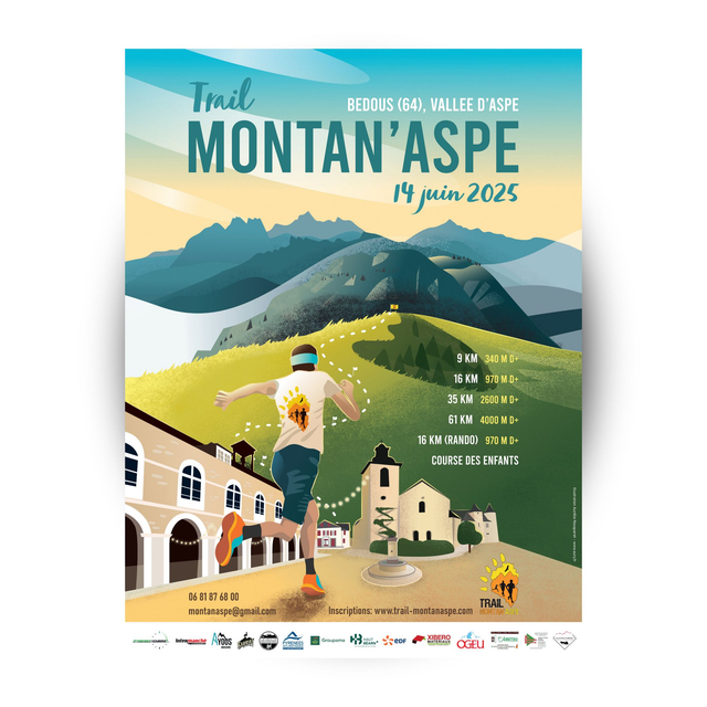 Affiche Trail Montan&#039;Aspe 30x40 cm 2025