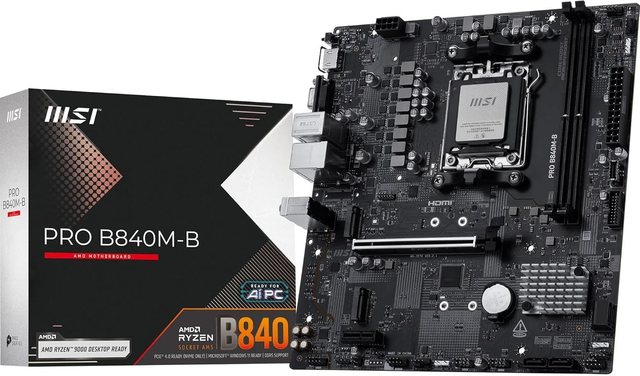 02.1.0048 – Scheda Madre MSI PRO B840M‑B – Micro‑ATX entry‑level per Ryzen 7000/8000/9000