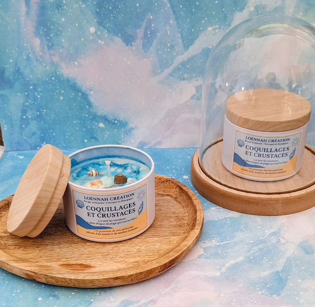 Bougie coquillages et crustacés 