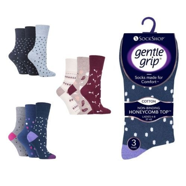  Sockshop Ladies Gentle Grips Socks - 3 Pair Pack - £4.99 a pack