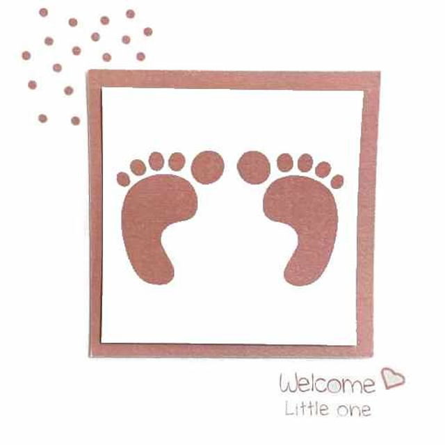 Footprint Square Pink