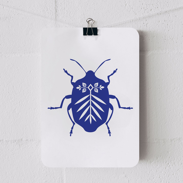 CARTE SCARABÉE BLEU