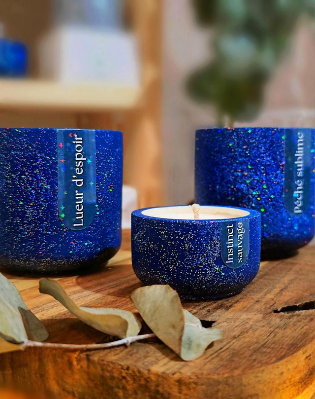 Bougie "Mid night" - Petite ou Grande