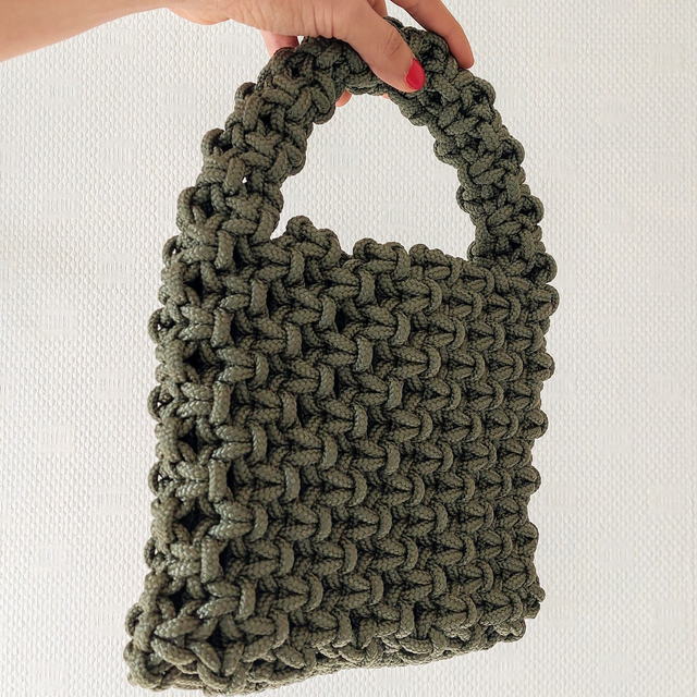 Sac à main &quot;Luna&quot; - fait main avec corde drisse