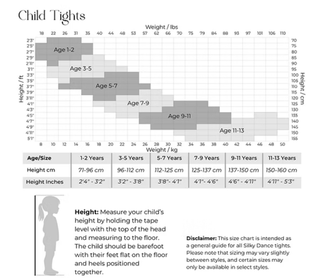 Kids footless tights - Black Silky Dance