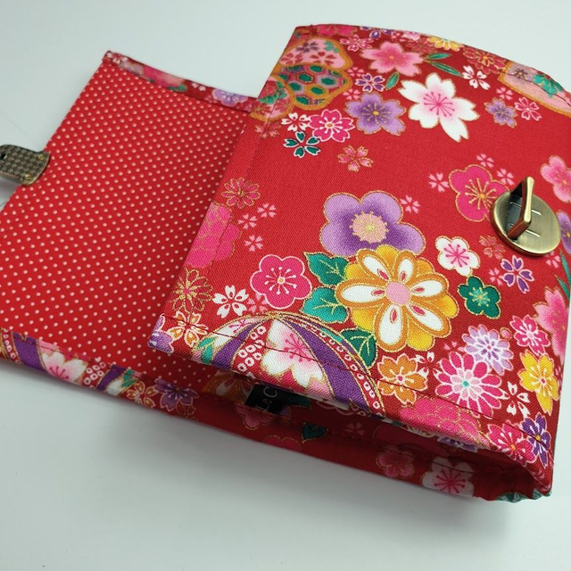 Portefeuille court Ă fermoir "Miya" rouge