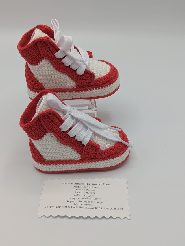 Chaussures bébé crochetées style Retro 1 – 100 % fait main