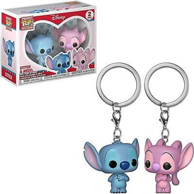 Disney: Stitch & Angel Pop! Keychain 2 Pack