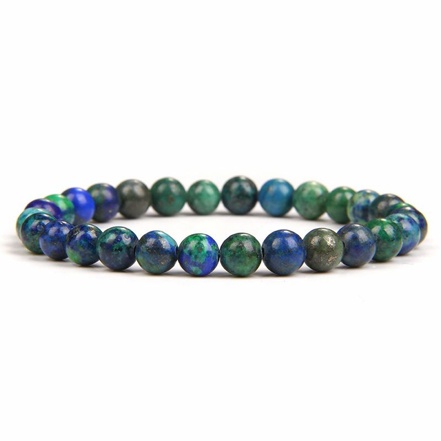 Bracelet élastique Azurite-Malachite 