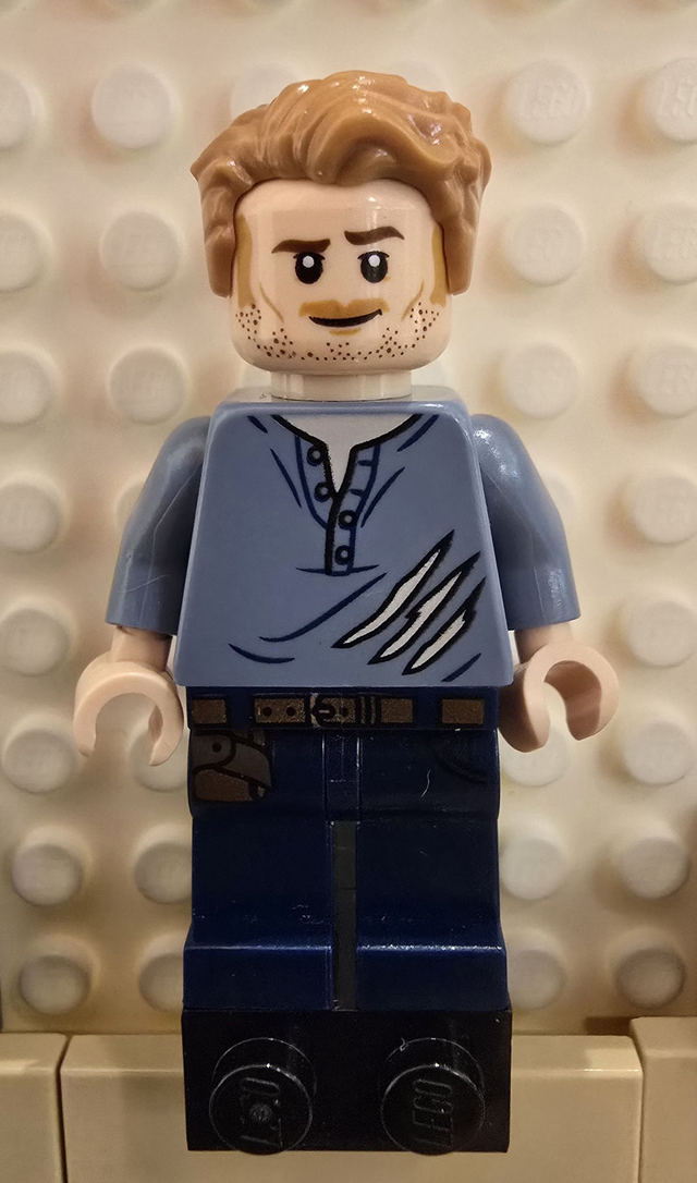 LEGO jw020 Owen Grady mit zerrissenem Hemd Minifigur