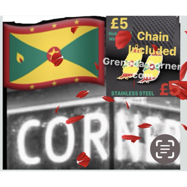 🇬🇩 GND  GRENADA  ‘SPICE ISLE’ MULTI COLOUR GOLD &amp; SILVER CHAIN 