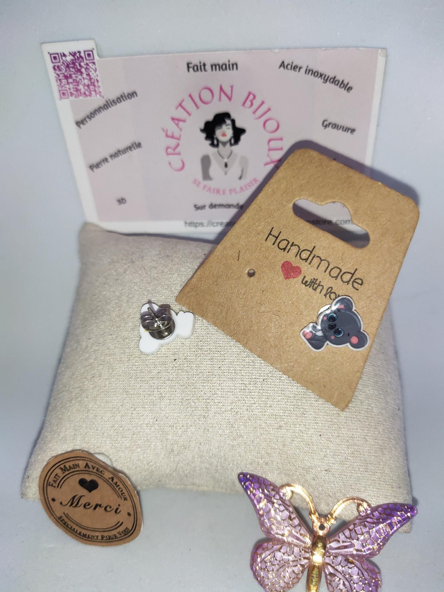 Boucle d'oreille koala 