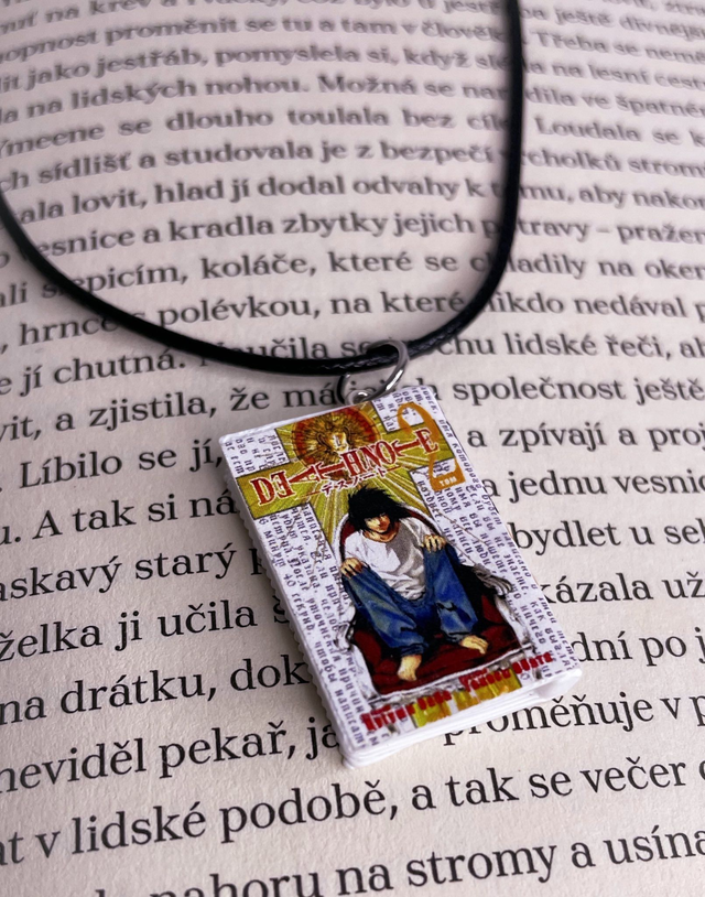Náhrdelník mini knížka manga Death note
