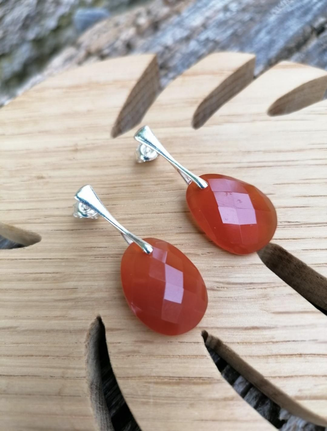 Boucles d'oreilles AGATE et ARGENT 