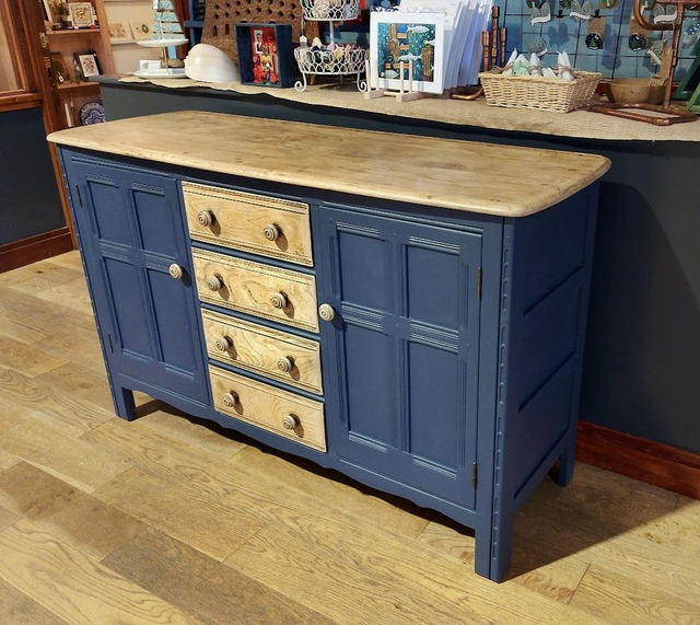 Ercol Oak Sideboard in Navy