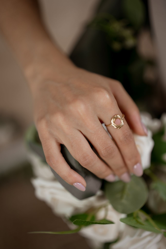 Ring with Polymer Clay ~ Sun