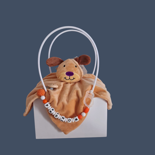 Sac de couches avec attache tétine et doudou