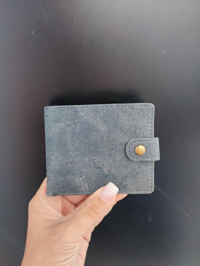 Portefeuille cork bleu #1