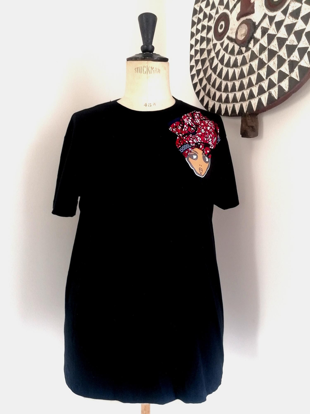 T-shirt POUPETTE Afro💖 bordeaux 