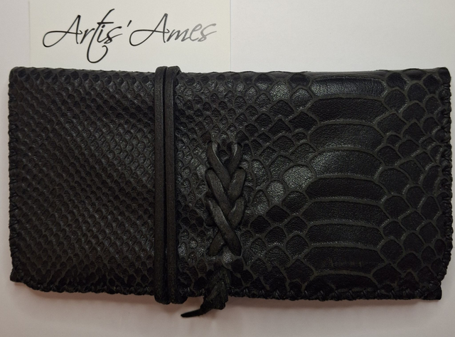 Blague à tabac cuir noir