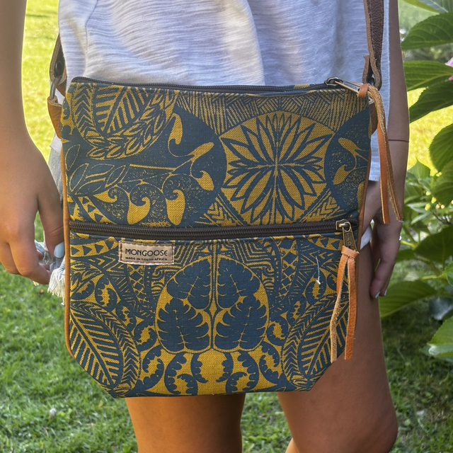 Pouch Bag Koru Teal/Mustard