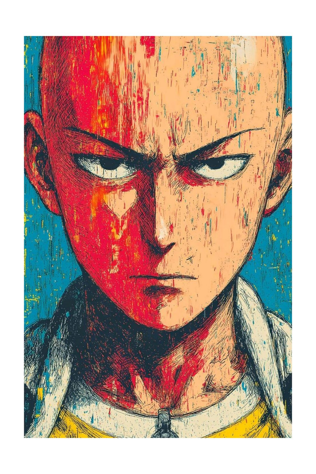 One Punch Anime Art Print