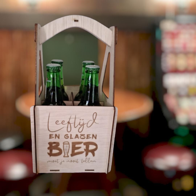 Bier carrier 4 flesjes COMPLEET
