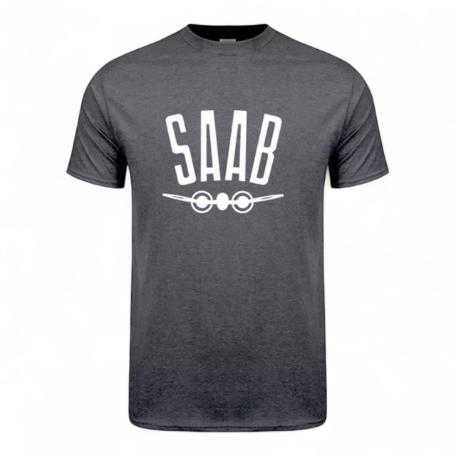 T-Shirt Saab 1949 donkergrijs