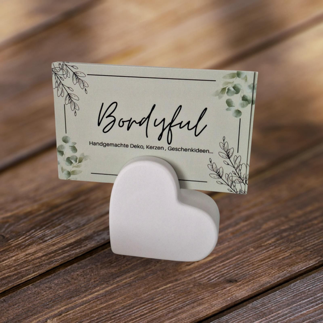 Dekoherz mit Einsparung für Tischkarten, Bilder etc. 